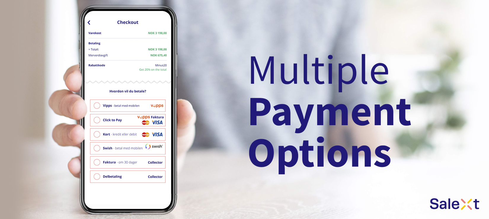 Digital checkout on phone